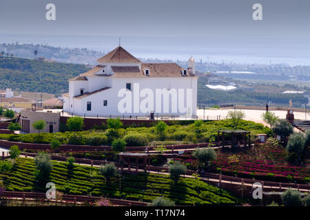 Cerro de los Remedios Kirche in Los Remidios Garten Park, Velez-Malaga, Axarquia, Malaga, Andalusien, Costa del Sol, Spanien Stockfoto