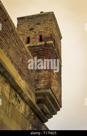 Close up Details des berühmten der Belgrader Festung Kalemegdan in Serbien während der Goldenen Stunde Stockfoto