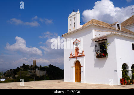 Cerro de los Remedios Kirche in Los Remidios Garten Park, Velez-Malaga, Axarquia, Malaga, Andalusien, Costa del Sol, Spanien Stockfoto