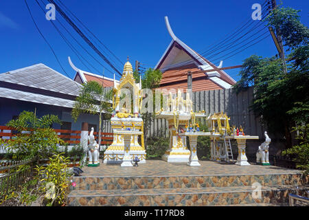 San Phra Phum, spirit House, Heiligtum der schützenden Geist des Ortes, Koh Samui, Surat Thani, Golf von Thailand, Thailand Stockfoto