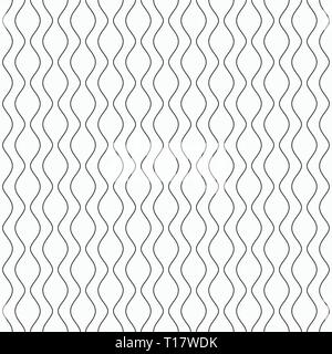 Abstrakte wellig nahtlose Muster. Gebogene Wellenlinien. Geometrische stilvollen Hintergrund. Wellen bilden. Monochromen vector Hintergrund. Stock Vektor