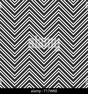 Nahtlos Zick-Zack-Muster. Zick-zack-Linien. Chevron Muster. Fischgrätmuster. Elegante Textur. Vektor monochromen Hintergrund. Stock Vektor