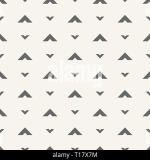 Nahtlose Muster mit Pfeilen Motiv. Minimalistisch abstrakt Hintergrund. Die einfachen und modernen Drucken mit Zeigern unterschiedlicher Größe. Digitale Papier, Textil drucken. Stock Vektor