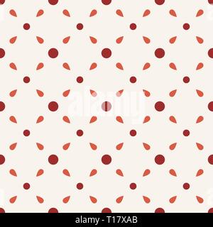 Zusammenfassung nahtlose Muster. Regelmäßig wiederkehrende geometrische Verzierung. Dots in verschiedenen Größen. Minimalistischer Grafik drucken. Flache Bauform. Geometrische Gitter Stock Vektor