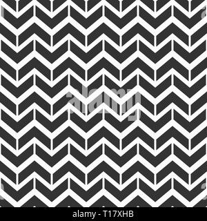Zusammenfassung nahtlose Muster der Pfeile. Rhythmische Struktur von fischgräten. Monochrome Elegante Textur mit Chevron. Vektor geometrischen Hintergrund. Stock Vektor