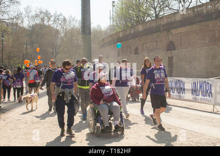 Mailand, Italien. 24 Mär, 2019. Foto Carlo Cozzoli - LaPresse 24-03-19 Milano (Italia) Cronaca StraMilano2019 Arrivo Arena Civica Credit: LaPresse/Alamy leben Nachrichten Stockfoto