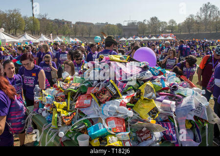 Mailand, Italien. 24 Mär, 2019. Foto Carlo Cozzoli - LaPresse 24-03-19 Milano (Italia) Cronaca StraMilano2019 Arrivo Arena Civica Credit: LaPresse/Alamy leben Nachrichten Stockfoto