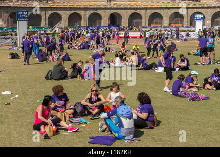 Mailand, Italien. 24 Mär, 2019. Foto Carlo Cozzoli - LaPresse 24-03-19 Milano (Italia) Cronaca StraMilano2019 Arrivo Arena Civica Credit: LaPresse/Alamy leben Nachrichten Stockfoto