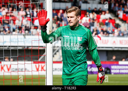 Rotterdam, Niederlande. 24 Mär, 2019. Stadion Het Kasteel, Fußball, Saison 2018/2019, Keuken Kampioen Divisie, Sparta - NEC, NEC keeper Mattijs Branderhorst während des Spiels Credit: Pro Schüsse/Alamy leben Nachrichten Stockfoto