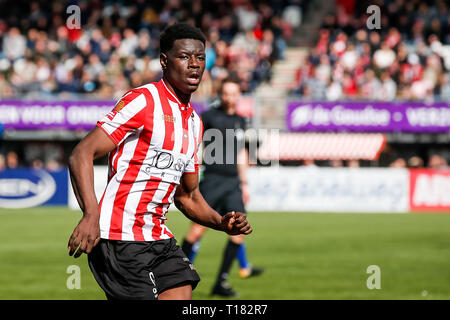 Rotterdam, Niederlande. 24 Mär, 2019. Stadion Het Kasteel, Fußball, Saison 2018/2019, Keuken Kampioen Divisie, Sparta - NEC, Sparta player Ragnar Ache während des Spiels Credit: Pro Schüsse/Alamy leben Nachrichten Stockfoto