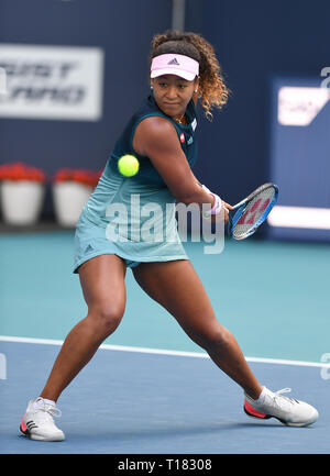 Miami, USA. 23 Mär, 2019. Naomi Osaka Vs Su-Wei Hsieh auf Stadium Hof bei der Miami offen gehalten im Hard Rock Stadion am 23. März 2019 in Miami, Florida. Quelle: MPI04/Medien Punch/Alamy leben Nachrichten Stockfoto