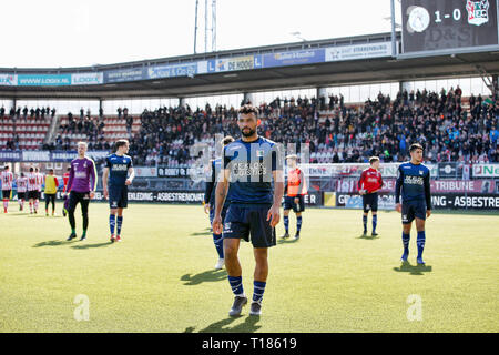 ROTTERDAM, Niederlande. 24 Mär, 2019. Stadion Het Kasteel, Fußball, Saison 2018/2019, Keuken Kampioen Divisie, Sparta - NEC, NEC niedergeschlagen nach dem verlorenen Spiel Credit: Pro Schüsse/Alamy leben Nachrichten Stockfoto