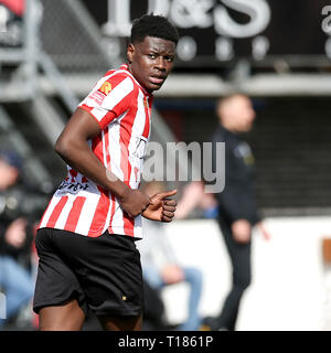 ROTTERDAM, Niederlande. 24 Mär, 2019. Stadion Het Kasteel, Fußball, Saison 2018/2019, Keuken Kampioen Divisie, Sparta - NEC, Ragnar Ache Credit: Pro Schüsse/Alamy leben Nachrichten Stockfoto