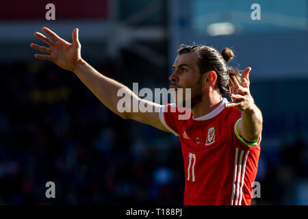 Cardiff, Wales, UK. 24. Mär 2019. Wales v Slowakei UEFA Euro 2020 Qualifier in Cardiff City Stadium, Credit: Lewis Mitchell/Alamy leben Nachrichten Stockfoto