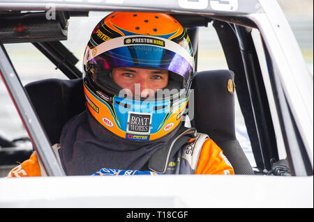 Austin, Texas, USA. 24 Mär, 2019. Matt Brabham #83 nimmt den ersten Platz Stadion Super Trucks an der Indycar Classic, Stromkreis des Americas in Austin, Texas. Mario Cantu/CSM/Alamy leben Nachrichten Stockfoto