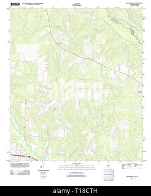 USGS TOPO Map Alabama AL Gateswood 20110921 TM Stockfoto