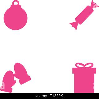 Vektor. Satz von Weihnachten Illustrationen. Flat Style Stock Vektor