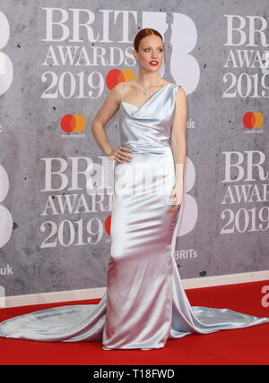 Die BRIT Awards 2019 in der O2, Halbinsel Square, London Mit: Jess Glynne Wo: London, Großbritannien Wann: 20. Feb. 2019 Credit: WENN.com Stockfoto