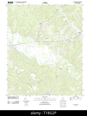 USGS TOPO Map Alabama AL Halltown 20110922 TM Stockfoto