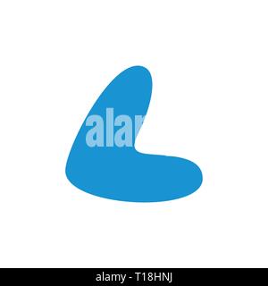 Buchstabe l Form einfache Arrow Logo Stock Vektor