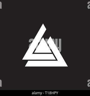 Zusammenfassung schreiben La geometrische Dreieck logo Stock Vektor
