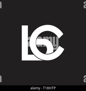 Buchstaben bc einfache geometrische Linie logo Vektor Stock Vektor