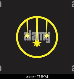 Kometen Sterne fallen Symbol logo Vektor Stock Vektor