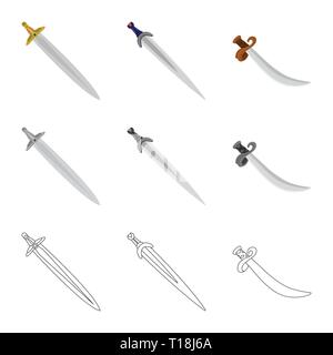 Langschwert, Macht, Kampf, Krieger, Griff, krummsäbel, Militär, Eroberer, Piraten, alt, Stahl, Silber, Mord, antike, Ornament, Ritter, Soldat, Gravieren, lange, Spiel, Rüstung, Sharp, Messer, Schwert, Dolch, Messer, Waffen, Sabre, mittelalterliche, Set, Vector, Icon, Illustration, isoliert, Sammlung, Design, Element, Grafik, Zeichen, Vektor, Vektoren, Stock Vektor