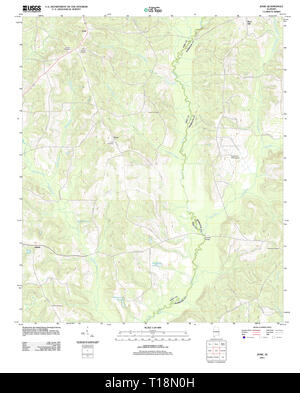 USGS TOPO Map Alabama AL Josie 20110912 TM Stockfoto
