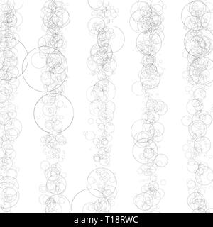 Künstlerische abstrakte Vektor. Zufällige Kreise in vertikalen Linien. Stockfoto