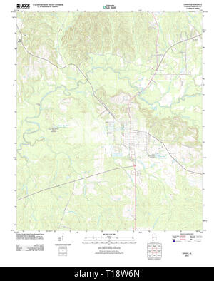 USGS TOPO Karte Alabama AL Linden 20111206 TM Stockfoto