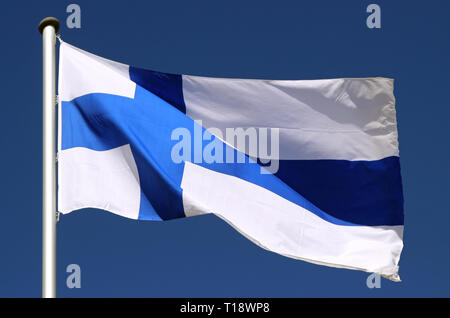 Flagge von Finnland Stockfoto