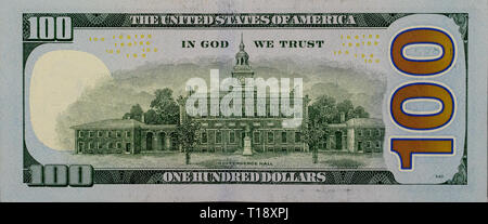 100 $ Bill close-up Detail Stockfoto