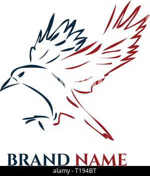 Abstrakte Crow Logo Stock Vektor