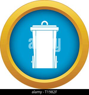 Mülleimer Symbol blau Vector isoliert Stock Vektor
