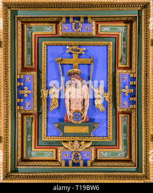 'Ecce Homo' geschnitzt Panel in der Kirche von San Girolamo della Carità in Rom, Italien. Stockfoto