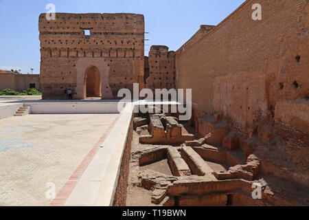 Koubba el Khamsiniya (Publikum Pavillon), Badi Palast, Place des Ferblantiers, Kasbah, Medina, Marrakesch, Marrakesh-Safi region, Marokko, Afrika Stockfoto