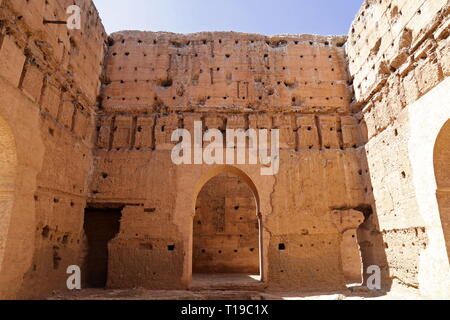 Koubba el Khamsiniya (Publikum Pavillon), Badi Palast, Place des Ferblantiers, Kasbah, Medina, Marrakesch, Marrakesh-Safi region, Marokko, Afrika Stockfoto