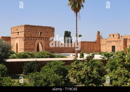 Koubba el Khamsiniya (Publikum Pavillon), Badi Palast, Place des Ferblantiers, Kasbah, Medina, Marrakesch, Marrakesh-Safi region, Marokko, Afrika Stockfoto