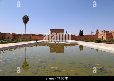 Koubba el Khamsiniya (Publikum Pavillon), Badi Palast, Place des Ferblantiers, Kasbah, Medina, Marrakesch, Marrakesh-Safi region, Marokko, Afrika Stockfoto