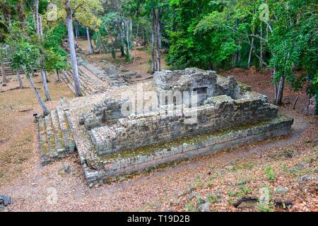 Weltberühmten Ruinen von Copan Ausgrabungsstätte der alten Maya-Zivilisation, ein UNESCO-Weltkulturerbe in Honduras in der Nähe von Guatemala Grenze Stockfoto