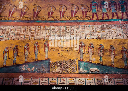 Tal der Könige, die Gräber der Pharaonen in Luxor Ägypten Stockfoto