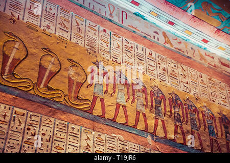 Tal der Könige, die Gräber der Pharaonen in Luxor Ägypten Stockfoto