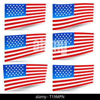 Satz von Flags, USA Stockfoto