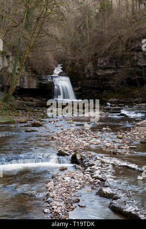 West Burton fällt in der Nähe von West Burton in Wensleydale, Yorkshire Dales, Großbritannien Stockfoto