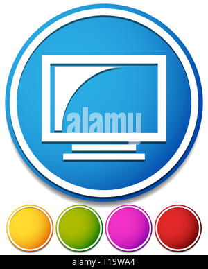 Eps 10 Vector Illustration eines Symbol Monitor. Anzeige, Anzeige von einem Computer Monitor oder Fernseher, TV Stockfoto