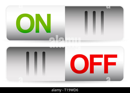 Eps 10 vector Abbildung: Power, Einschalten, Ausschalten Tasten schalten Sie, Switches vector Template Stockfoto