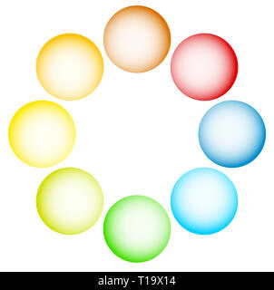 Schattigen Kreisen, Kugeln auf weiß. Vektor. EPS 10. Stockfoto