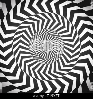 Eckige Spirale Hintergrund. Whirlpool, Hypnose, Strahlen, Drehung, abstrakt, Wirbel, Quirl, Wirbel-Hintergrund Stockfoto