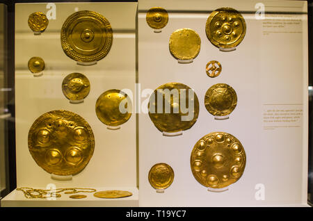 Gold Objekte Ausstellung in Costa Rica Gold Museum in San Jose Stockfoto